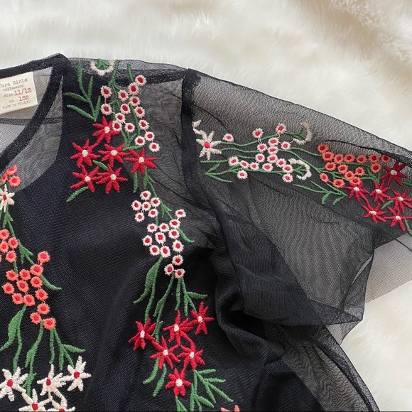 Zara kids black 2 layer top 11-12 - Picture 4 of 12